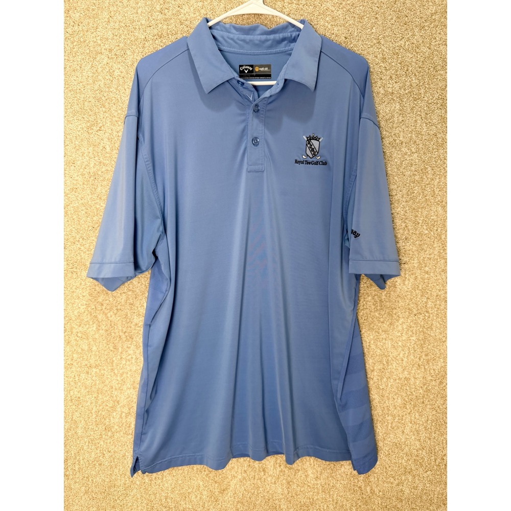 Flawed golf polo Callaway Opti-Dri Polo Shirt Blue Royal Tee Golf Club Lar e